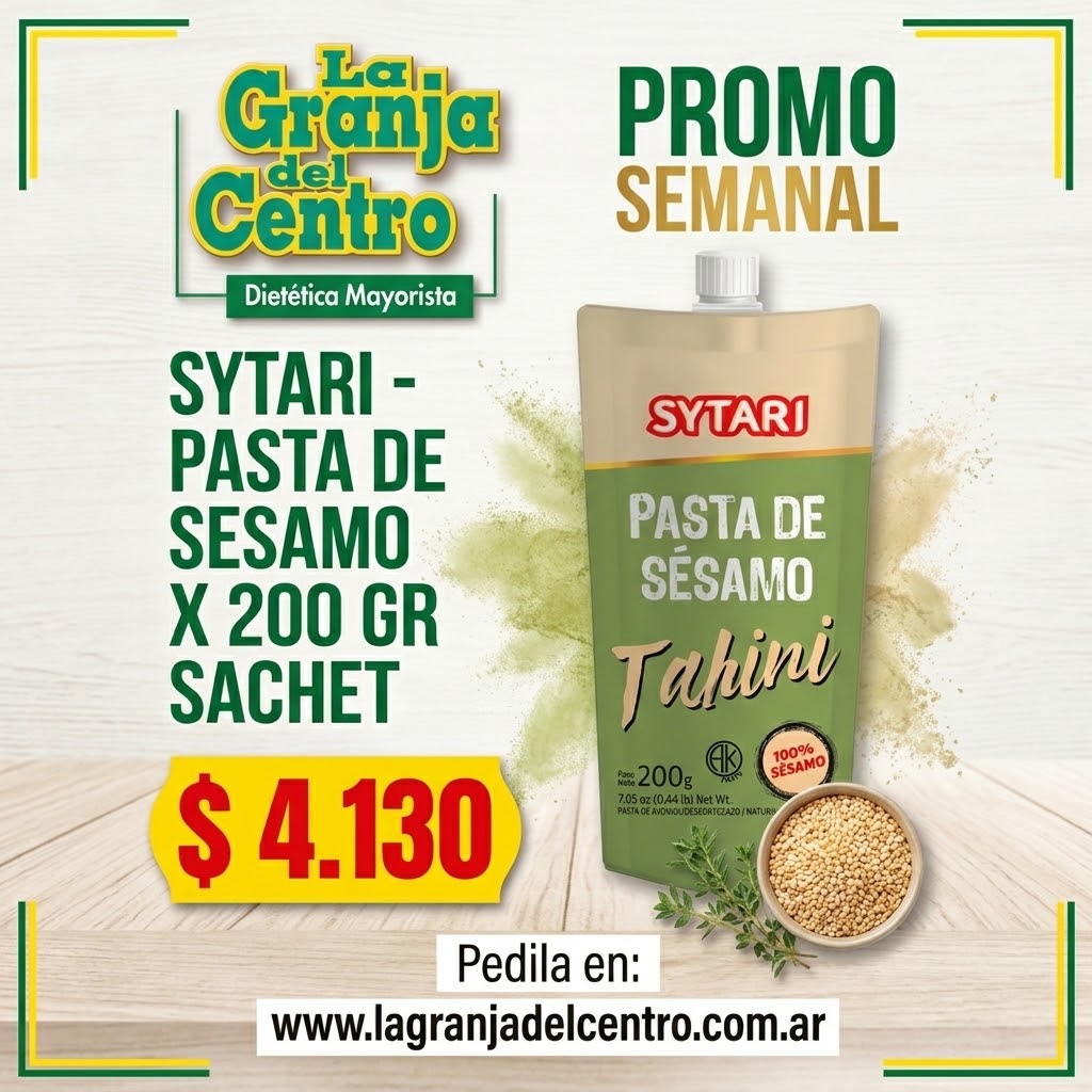 Ofertas y Promociones SYTARI - PASTA DE SESAMO X 200 GR SACHET promo semanal